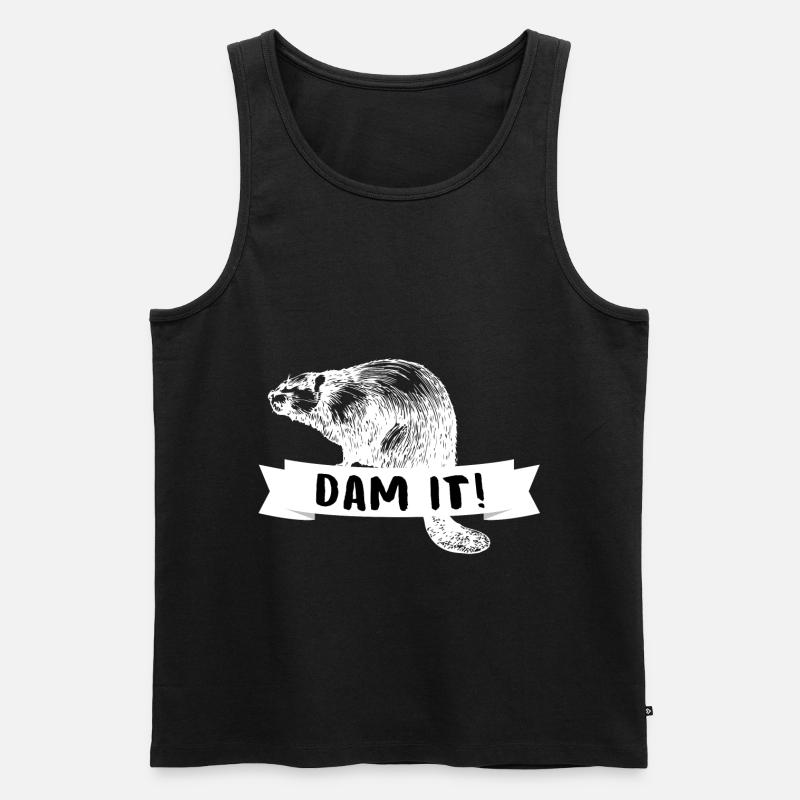 Biber - Männer Premium Bio Tank Top - Schwarz