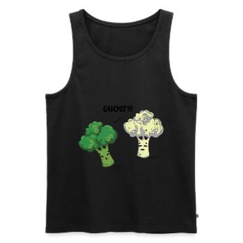 Brokkoli - Männer Premium Bio Tank Top - Schwarz - Vorne - AI Model Male 178 light (178cm)