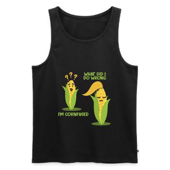Maiskolben - Männer Premium Bio Tank Top - Schwarz - Vorne - Michal (187cm)