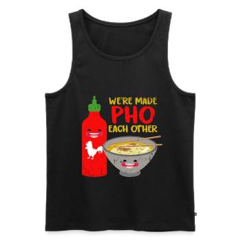 Pho Suppe - Männer Premium Bio Tank Top - Schwarz - Vorne - AI Model Male 178 light (178cm)