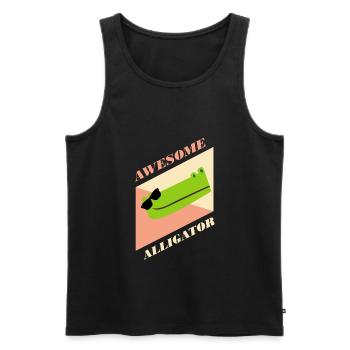 alligator - Men's Premium Organic Tank Top - black - Front - Michal (187cm)