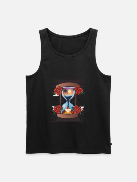 hourglass - Men's Premium Organic Tank Top - black