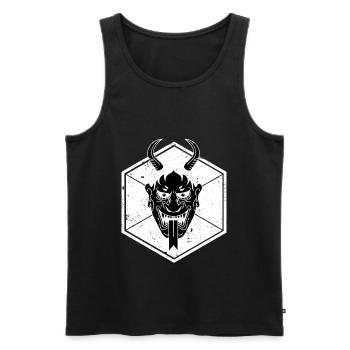 Teufel Satan Tattoo hexagon swag Tattoo Geschenk - Männer Premium Bio Tank Top - Schwarz - Vorne - AI Model Male 178 light (178cm)