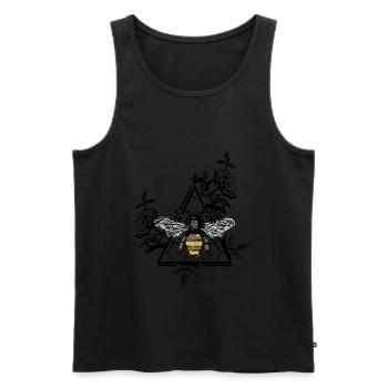 Biene Wespe Hornisse Honig Wabe swag Geschenkidee - Männer Premium Bio Tank Top - Schwarz - Vorne - AI Model Male 178 light (178cm)