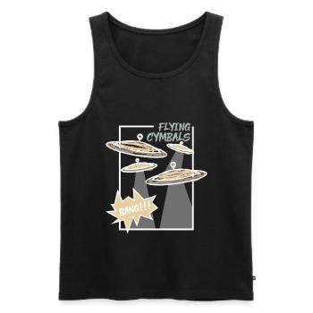 Trommel Becken Musik Geschenk - Männer Premium Bio Tank Top - Schwarz - Vorne - AI Model Male 178 light (178cm)