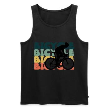 Bicycle Cycling Bicycle Tour Cycling - Men's Premium Organic Tank Top - black - Front - AI Model Male 178 light (178cm)