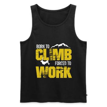 Climbing rope hobby sport mountain carabiner climb - Men's Premium Organic Tank Top - black - Front - Michal (187cm)