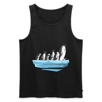 Pinguine Pinguin Pinguinfamilie Geschenk - Männer Premium Bio Tank Top - Schwarz - Vorne - Michal (187cm)