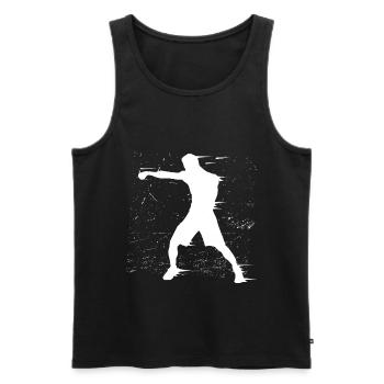 Boxing boxer punch boxing boxing boxing gloves hobby - Men's Premium Organic Tank Top - black - Front - Michal (187cm)