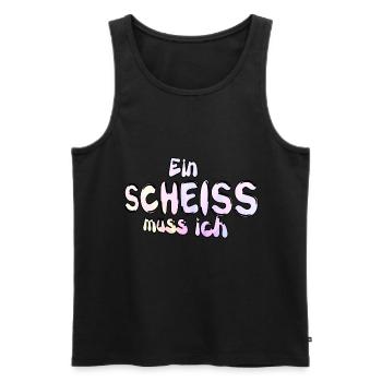 A shit I must say funny - Men's Premium Organic Tank Top - black - Front - AI Model Male 178 light (178cm)