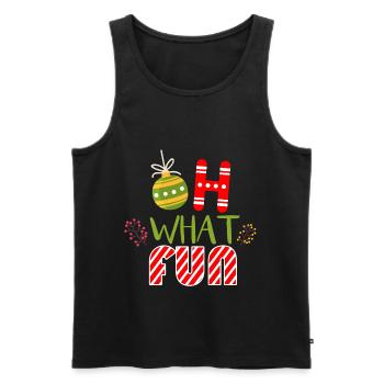 Weihnachtsmann Schnee Nikolaus Weihnachten Festtag - Männer Premium Bio Tank Top - Schwarz - Vorne - AI Model Male 178 light (178cm)