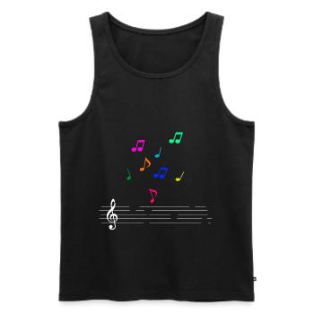 Noten - Männer Premium Bio Tank Top - Schwarz - Vorne - Michal (187cm)