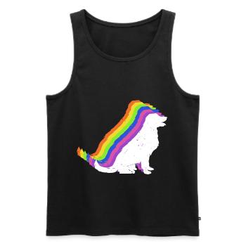 Labrador Hund Haustier bunt Vierbeiner Herrchen - Männer Premium Bio Tank Top - Schwarz - Vorne - Michal (187cm)