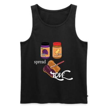 Love spread like jam ... Liebe verbreiten - Männer Premium Bio Tank Top - Schwarz - Vorne - AI Model Male 178 light (178cm)