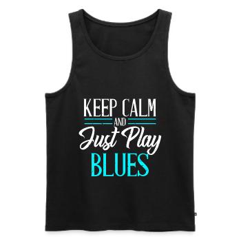 Blues Music Locker Stay Gift - Men's Premium Organic Tank Top - black - Front - AI Model Male 178 light (178cm)