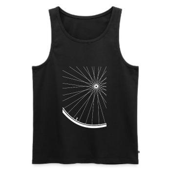 Bike Bike Tire Spoke Wheel Shirt - Men's Premium Organic Tank Top - black - Front - AI Model Male 178 light (178cm)