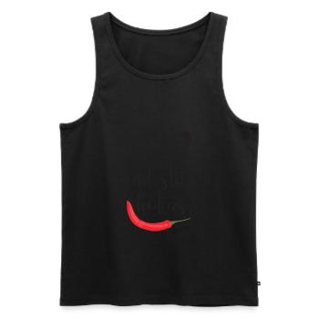 Birthday: 50 and Still Hot as Chili - Men's Premium Organic Tank Top - black - Front - Michal (187cm)
