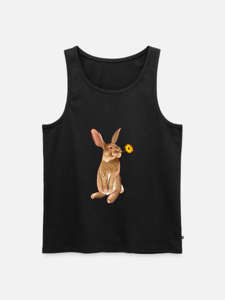 Snow hare wild animal - Men's Premium Organic Tank Top - black