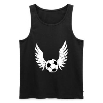 football - Débardeur bio Premium Homme - noir - Devant - Michal (187cm)