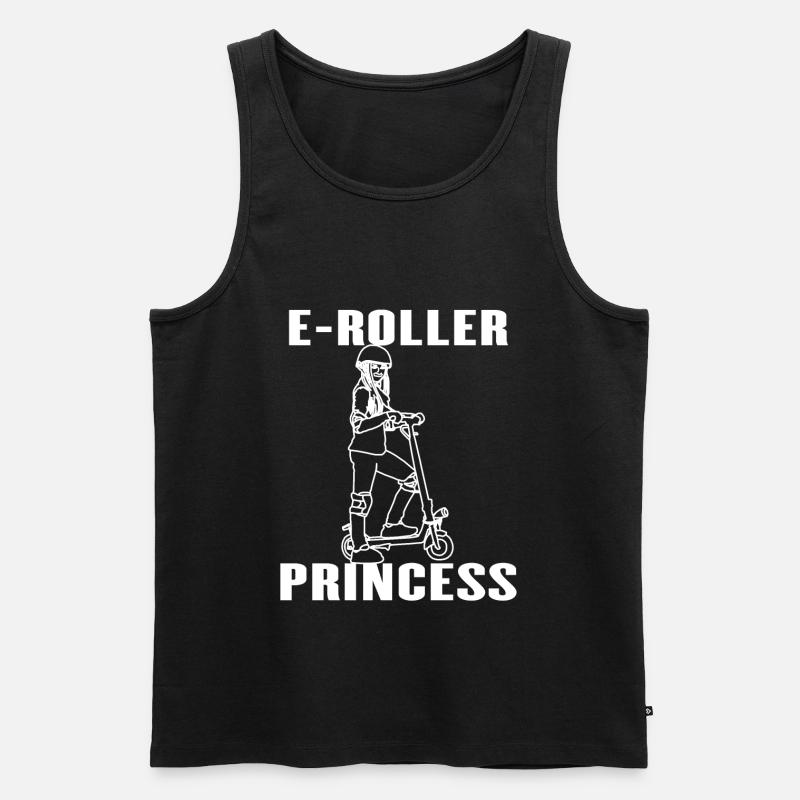 Elektro Roller Prinzessin E-Roller Geschenkidee - Männer Premium Bio Tank Top - Schwarz