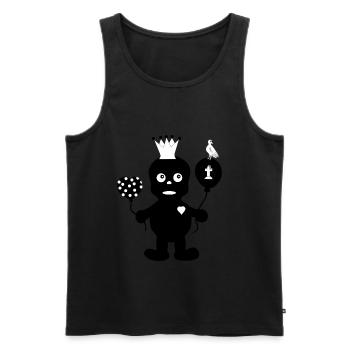 Kleiner Geist Grufti Gothic Horror Halloween Dark - Männer Premium Bio Tank Top - Schwarz - Vorne - AI Model Male 178 light (178cm)