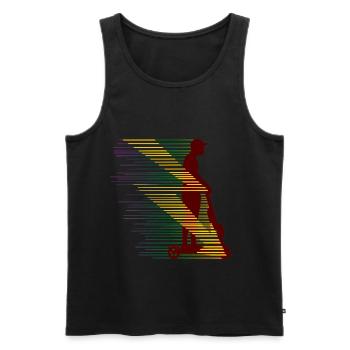 Electricscooter E-Roller Cityroller Geschenkidee b - Männer Premium Bio Tank Top - Schwarz - Vorne - AI Model Male 178 light (178cm)