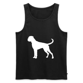 Boxer Hund Deutscher Boxer Silhouette Haustier - Männer Premium Bio Tank Top - Schwarz - Vorne - AI Model Male 178 light (178cm)