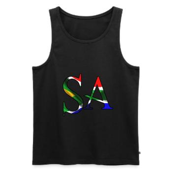 Afrique du Sud SA Afrique patriotisme fierté des Africains - Débardeur bio Premium Homme - noir - Devant - AI Model Male 178 light (178cm)