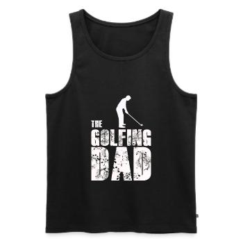 Golf Golfer Golfing Father Dad Father's Day - Men's Premium Organic Tank Top - black - Front - Michal (187cm)