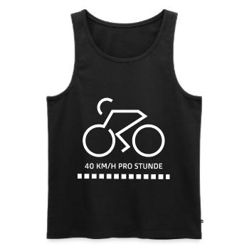 Radsport - Männer Premium Bio Tank Top - Schwarz - Vorne - Michal (187cm)
