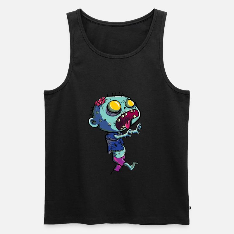 Zombie - Männer Premium Bio Tank Top - Schwarz