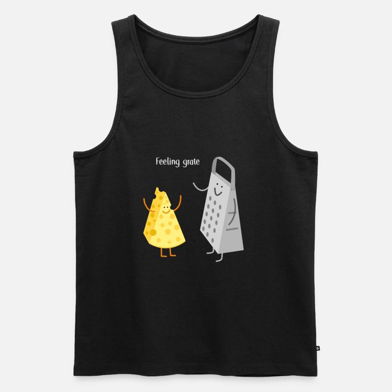 Feeling Grate Cheese Pun - Men's Premium Organic Tank Top - black