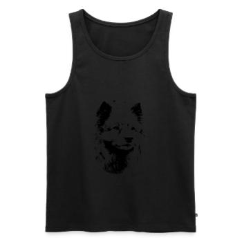 Wolfsspitz Hunderasse - Männer Premium Bio Tank Top - Schwarz - Vorne - Michal (187cm)