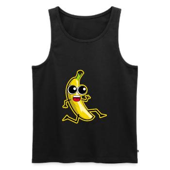 Banane folle - Débardeur bio Premium Homme - noir - Devant - Michal (187cm)