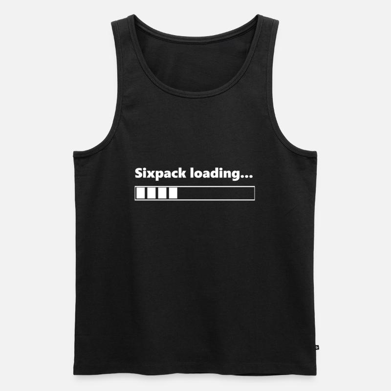 Six-pack Loading - Men's Premium Organic Tank Top - black