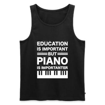 pianiste - Débardeur bio Premium Homme - noir - Devant - Michal (187cm)