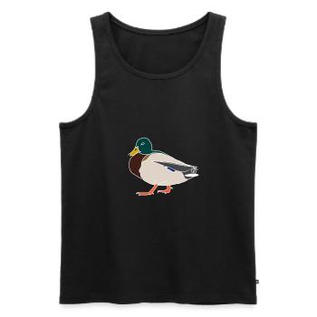 Canard - Débardeur bio Premium Homme - noir - Devant - Michal (187cm)