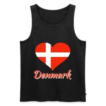 Danemark - Débardeur bio Premium Homme - noir - Devant - AI Model Male 178 light (178cm)