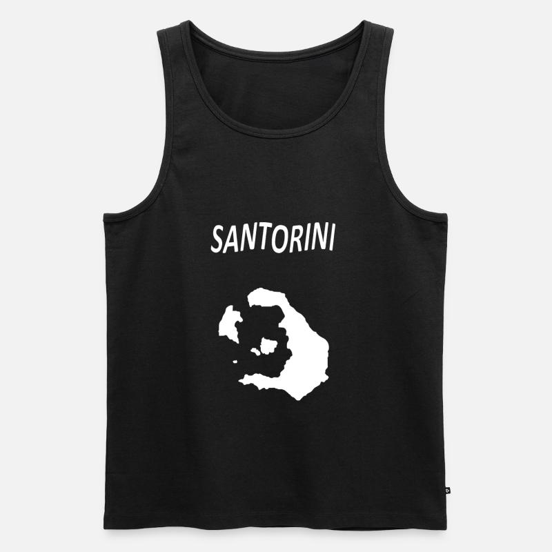 Santorini - Männer Premium Bio Tank Top - Schwarz