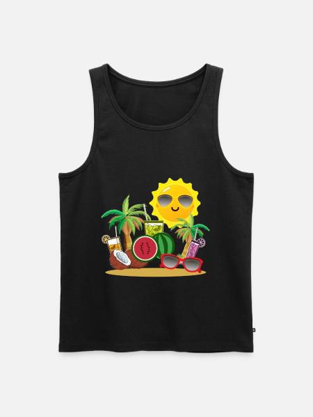 Summer sun beach holiday party - Men's Premium Organic Tank Top - black