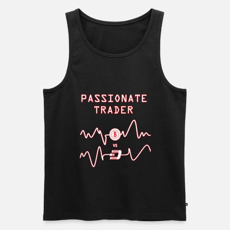 Passionierter Trader - Männer Premium Bio Tank Top - Schwarz
