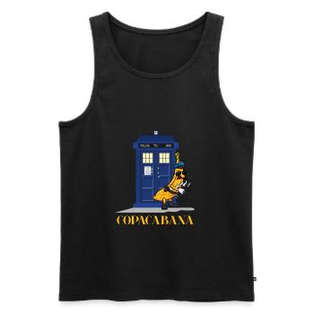 Banana Cop Copacabana Police Brazil Gift - Men's Premium Organic Tank Top - black - Front - Michal (187cm)