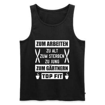 Garten Gartenarbeit Gärtner Gartenarbeit Geschenk - Männer Premium Bio Tank Top - Schwarz - Vorne - Michal (187cm)