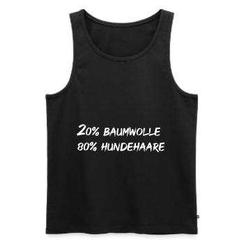 Hund Hundehaare Hunde Haustier Baumwolle Hundelieb - Männer Premium Bio Tank Top - Schwarz - Vorne - AI Model Male 178 light (178cm)