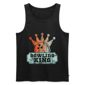 Bowling King Cones Bowling Bowler - Men's Premium Organic Tank Top - black - Front - AI Model Male 178 light (178cm)