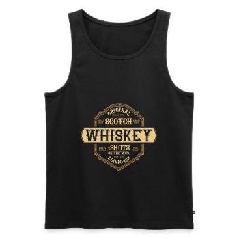 ORIGINAL SCOTCH WHISKEY - Men's Premium Organic Tank Top - black - Front - AI Model Male 178 light (178cm)