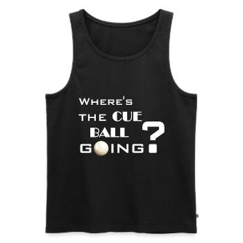 Where's the cue ball going funny snooker shirt - Men's Premium Organic Tank Top - black - Front - Michal (187cm)