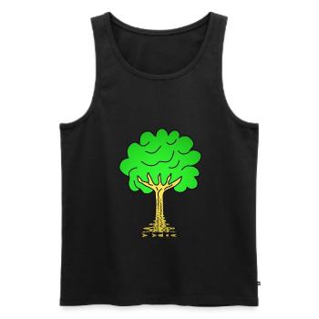 Beautiful nature. Tree for environment and nature. Oak - Men's Premium Organic Tank Top - black - Front - Michal (187cm)