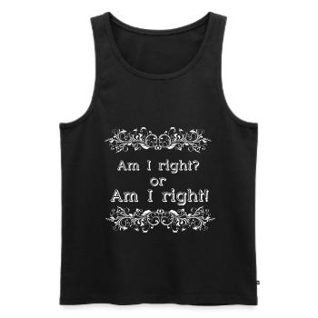 Hab ich Recht oder hab ich Recht? - Männer Premium Bio Tank Top - Schwarz - Vorne - AI Model Male 178 light (178cm)