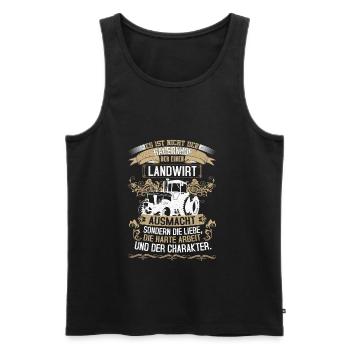 Landwirt Landwirtschaft Traktor Bauer Geschenk - Männer Premium Bio Tank Top - Schwarz - Vorne - AI Model Male 178 light (178cm)
